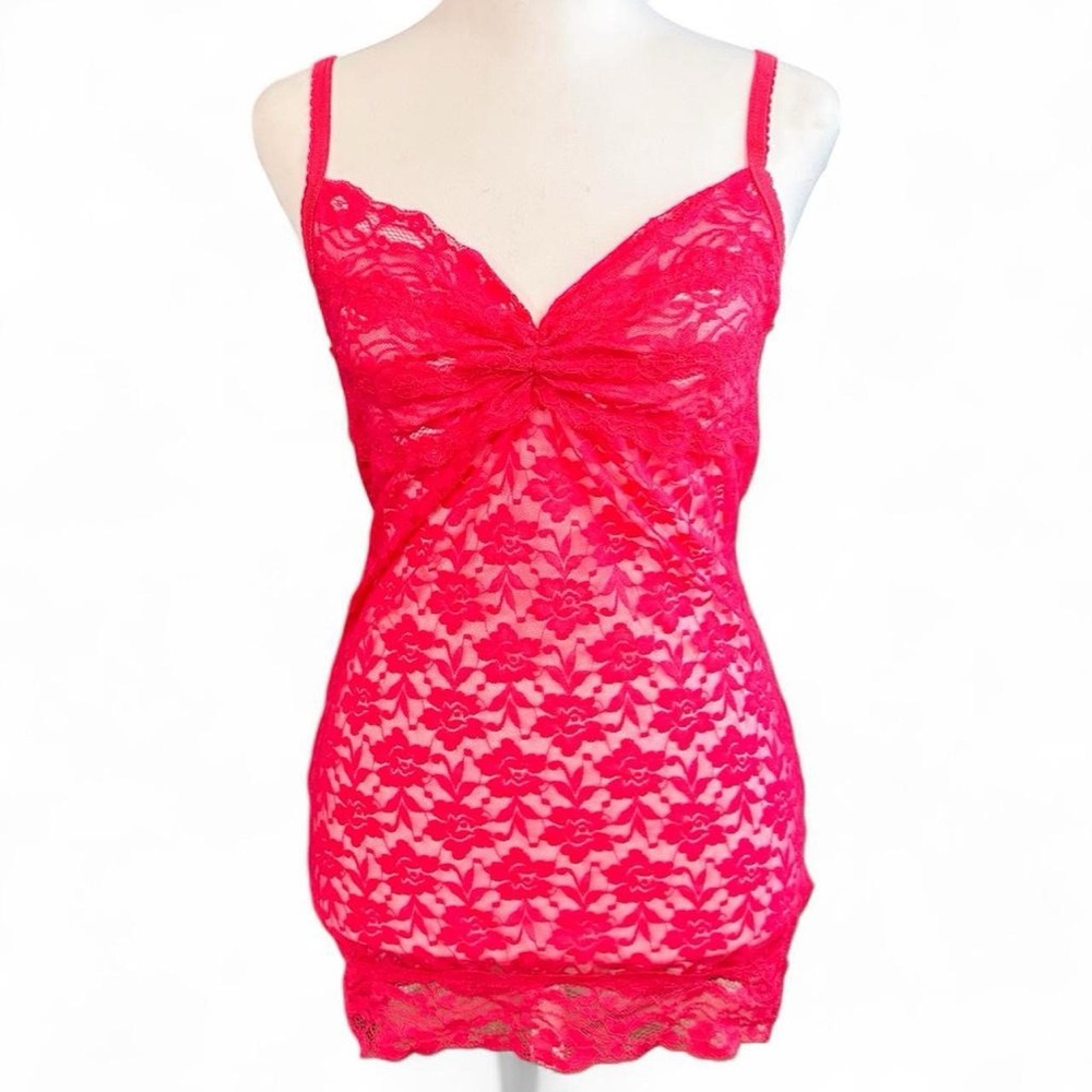 BONGO Lace Chemise in Bold Red